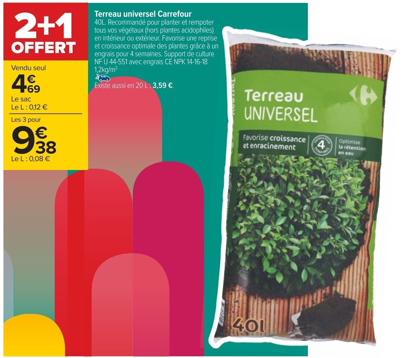 Carrefour Terreau universel Carrefour offre