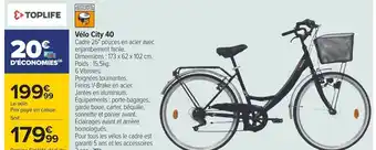 Carrefour Vélo City 40 offre