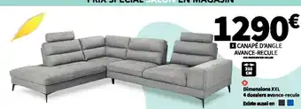 Conforama CANAPÉ D'ANGLE AVANCE-RECULE offre