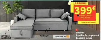 Conforama 1 CANAPÉ D'ANGLE CONVERTIBLE offre