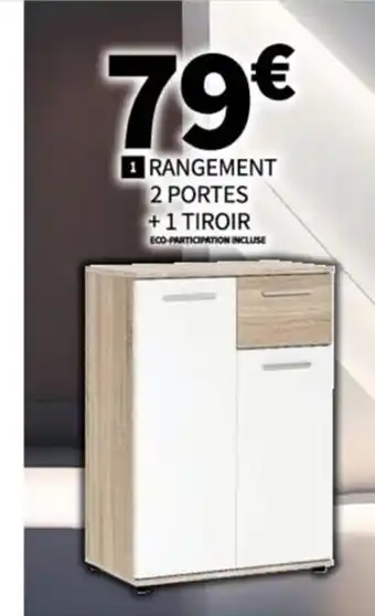 Conforama 1 RANGEMENT 2 PORTES +1 TIROIR offre