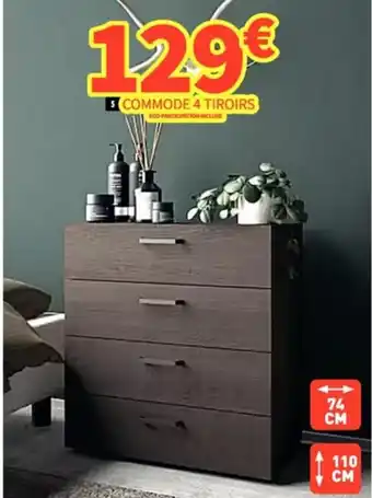 Conforama COMMODE 4 TIROIRS offre