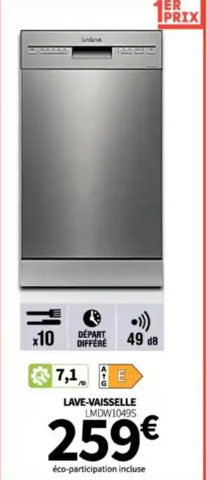 Conforama LAVE-VAISSELLE LMDW1049S offre