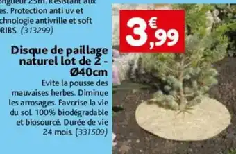 Disque de paillage naturel lot de 2 - 940cm