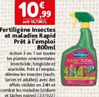 Fertiligène Insectes et maladies Rapid Prêt à l'emploi 800ml