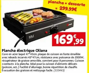 Point Vert Plancha électrique Oliana offre