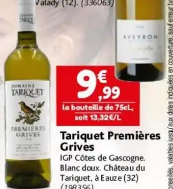 TARIQUET PREMIERES GRIVES