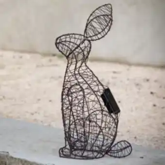 b&m Lapin solaire a led en metal offre