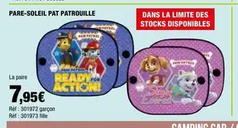 Autobacs Pare-soleil pat patrouille offre