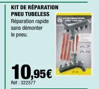 Autobacs Kit de réparation pneu tubeless offre