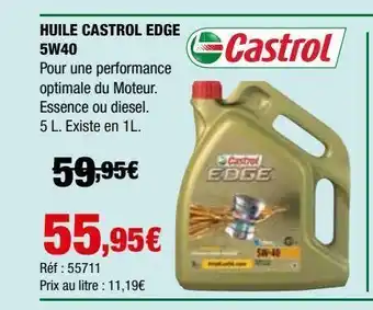 Autobacs Huile castrol edge 5w40 offre