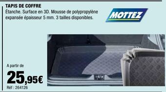 Autobacs Tapis de coffre offre