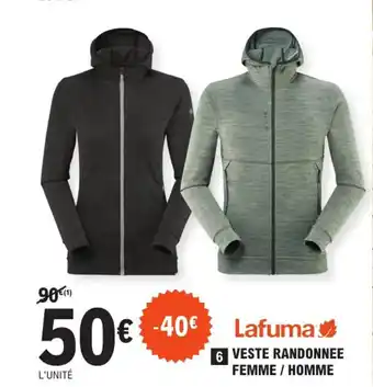 E.Leclerc Sport VESTE RANDONNEE FEMME / HOMME offre