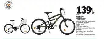 E.Leclerc Sport VÉLO 20¹¹(3) "WOODSUN" offre