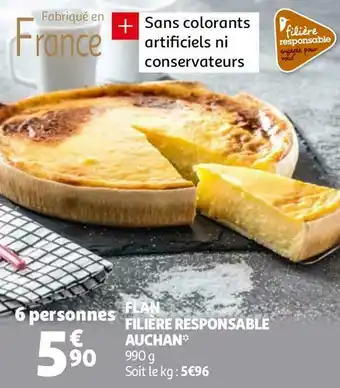 Auchan FLAN FILIÈRE RESPONSABLE offre
