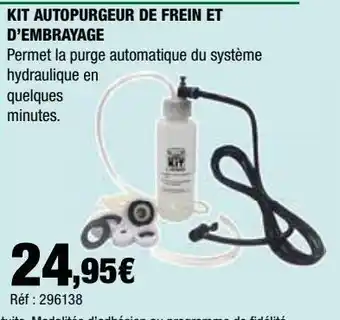 Kit autopurgeur de frein et d`ambrayage