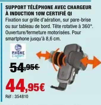 Autobacs Supports telephone avec chargeur à induction 10w certifie qi offre