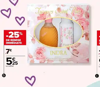 Carrefour b./Coffret INDRA JACQUES SAINT PRES offre