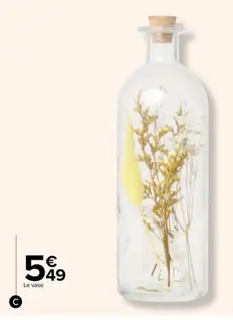 Carrefour c./8 Vase décoratif avec fleur séchée offre