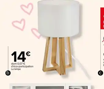 Carrefour b./ ☎ Lampe en tissus offre