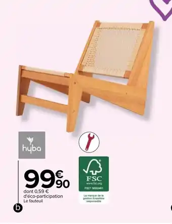 Carrefour b./Fauteuil bas Tana offre