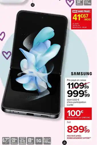 Carrefour a./Smartphone Galaxy Z FLIP 4 offre