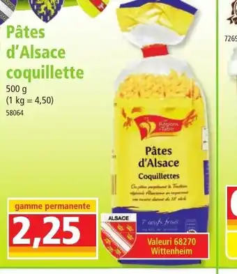 Pâtes d'Alsace coquillette