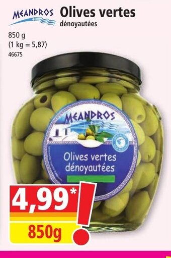 Norma MEANDROS Olives vertes offre