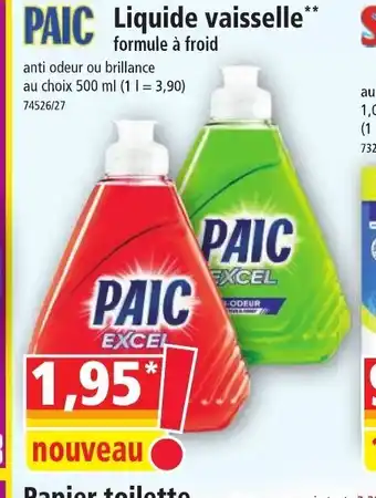 Norma PAIC Liquide vaisselle** offre