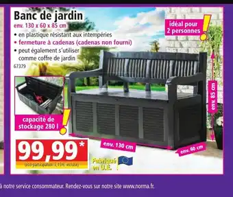 Norma Banc de jardin offre