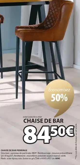 JYSK CHAISE DE BAR PEBRINGE offre