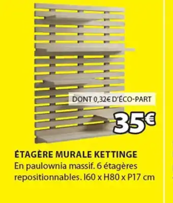 JYSK ÉTAGÈRE MURALE KETTINGE offre