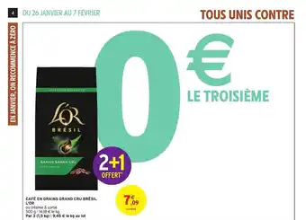 Intermarché Café En Grains Grand Cru Brésil L'or offre