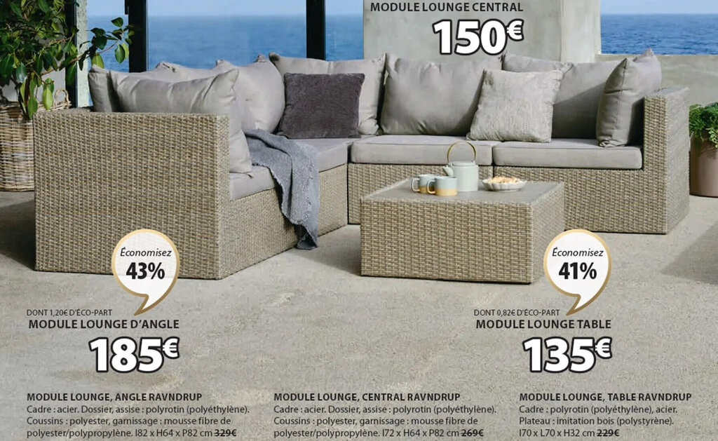Promo MODULE LOUNGE, CENTRAL RAVNDRUP chez JYSK