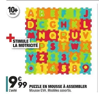 ALDI Puzzle En Mousse à Assembler offre