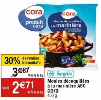 Cora x Carrefour Moules cora offre
