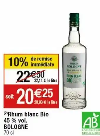 Cora x Carrefour Rhum blanc offre