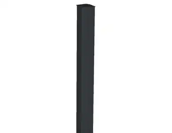 Pilier de portail aluminium gris anthracite h. 2,60 m - section 150 x 150 mm