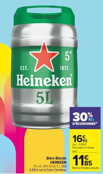 Carrefour Market Heineken bière blonde offre