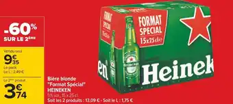 Carrefour Heineken bière blonde format spécial offre