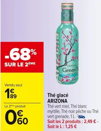 Carrefour Market Arizona thé glacé offre