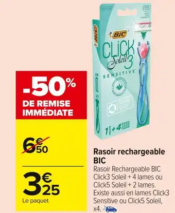 Carrefour Market Bic rasoir rechargeable offre