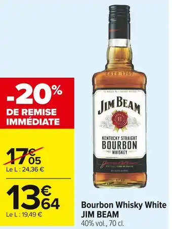 Carrefour Market Jim beam bourbon whisky white offre