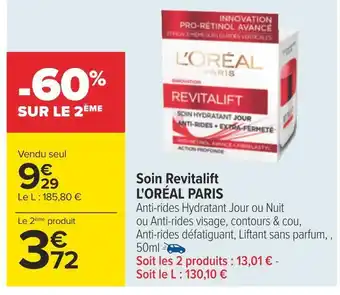 Carrefour L'oréal paris soin revitalift offre