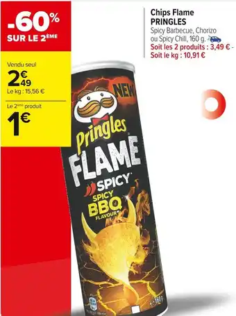 Carrefour Market Pringles chips flame offre