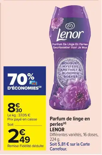 Carrefour Market Lenor parfum de linge en perles(d) offre
