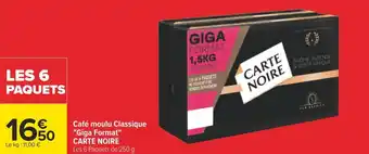 Carrefour Carte noire café moulu classique giga format offre