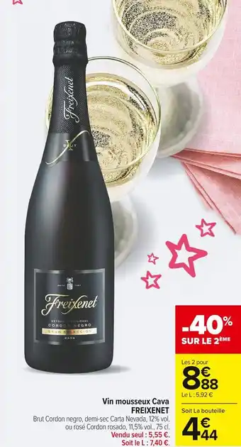 Carrefour Market Freixenet vin mousseux cava offre