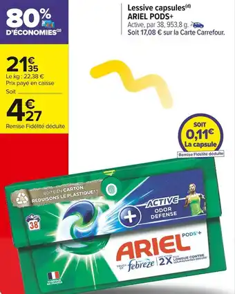 Carrefour Market Ariel pods+ lessive capsules(d) offre