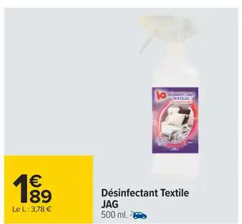 Jag désinfectant textile